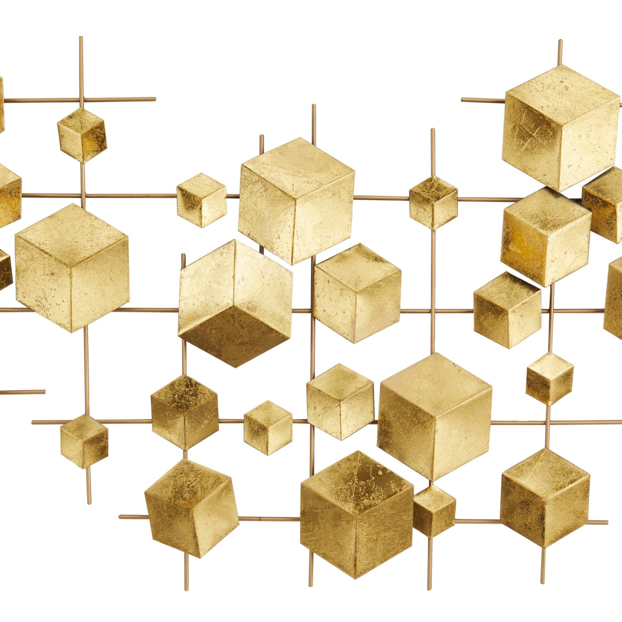 Gold Metal Glam Wall Decor, 20" x 36" x 2"
